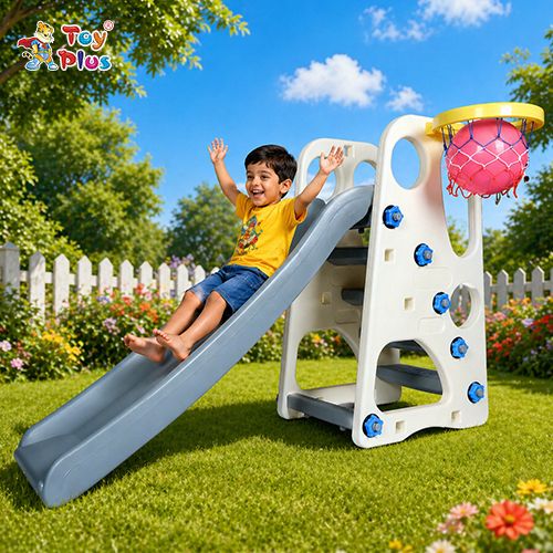 Kids Slide Combo with Ladder & Basketball Game for Toddlers-image-6