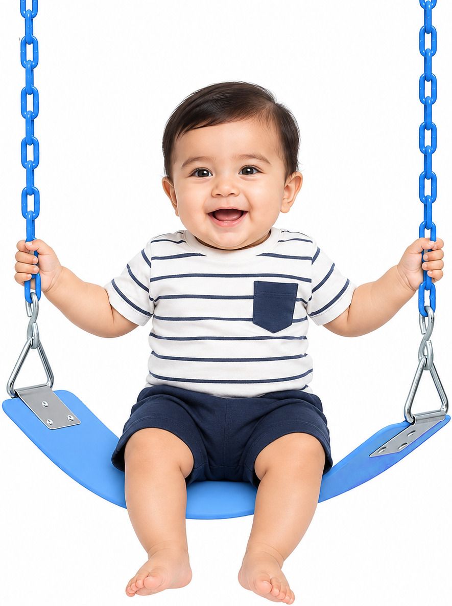 kinder rootz Flexible Swing Seat with Metal Ring for Kids & Adults(1.5m Chian+1 Seat+4 hook)-picture-37