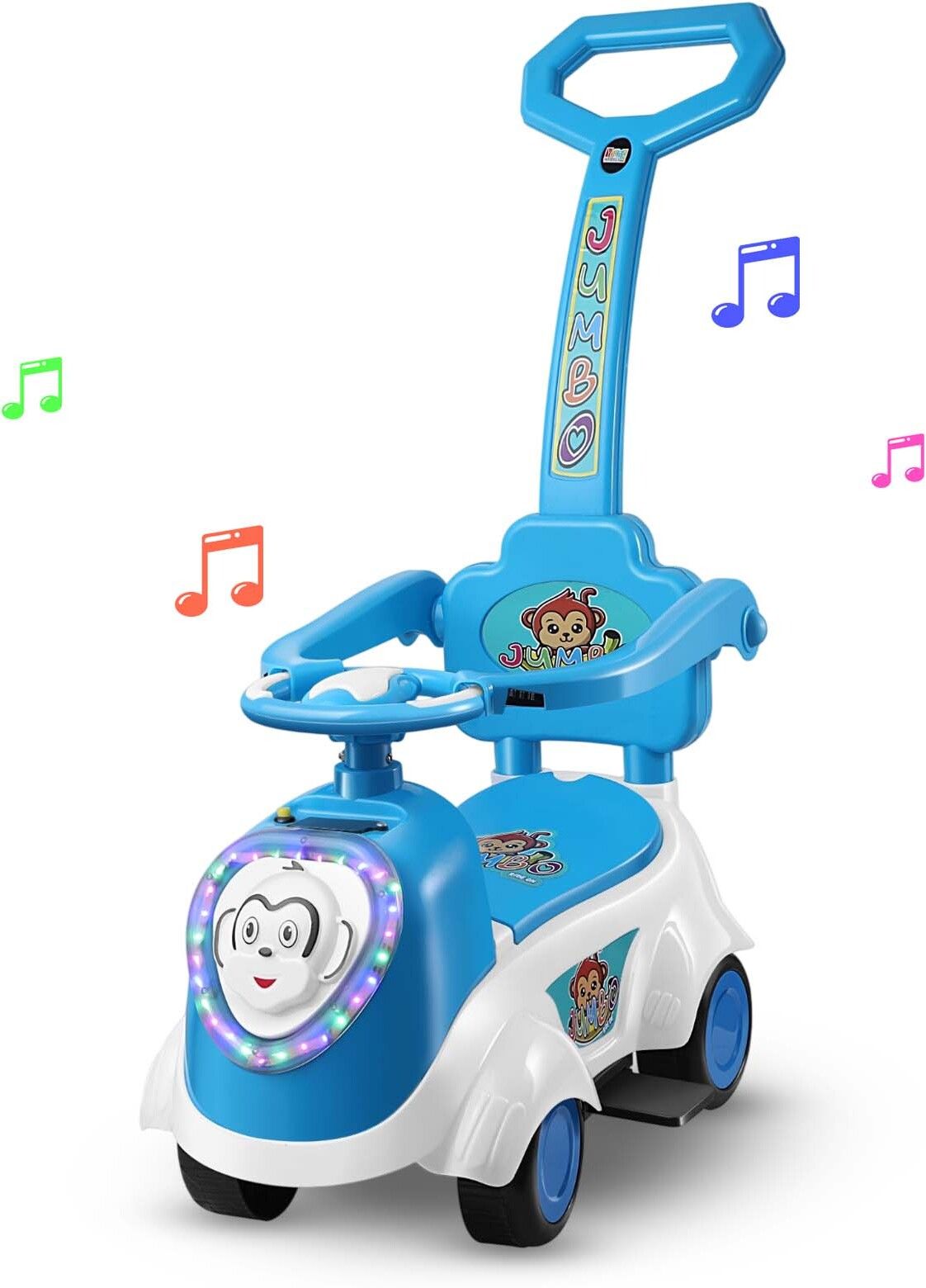 odelee 3 In 1 Manual Push Ride On Jumbo Plus Car For Unisex Kids-picture-28