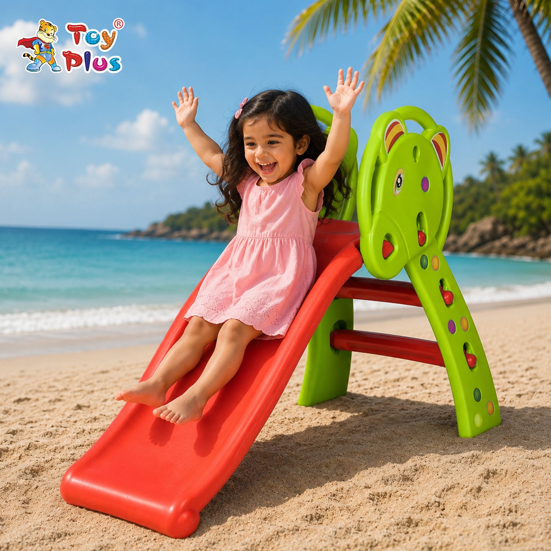Baby Play Slide with Wide Steps Durable Indoor Outdoor Activity Toy-image-15