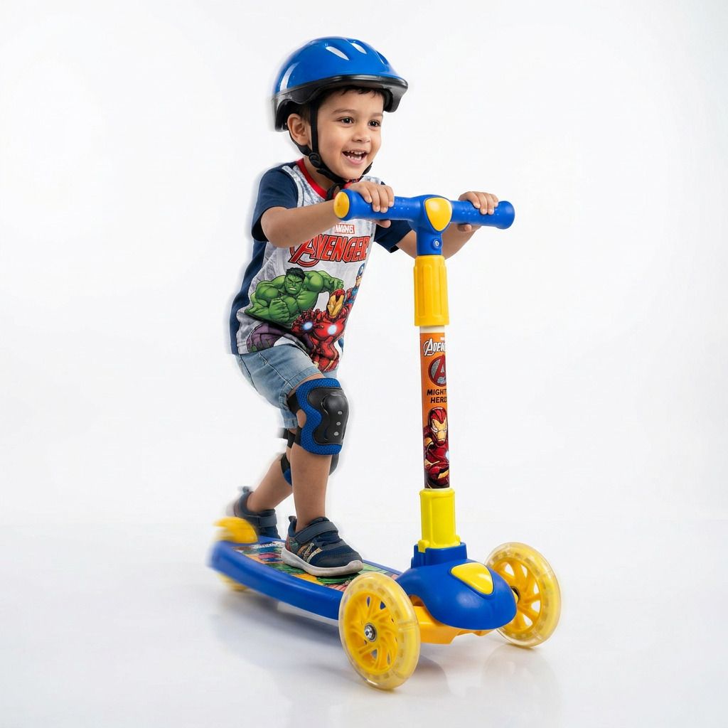 avengers Heroglide 3 Wheeler Foldable Kick Scooter-picture-28