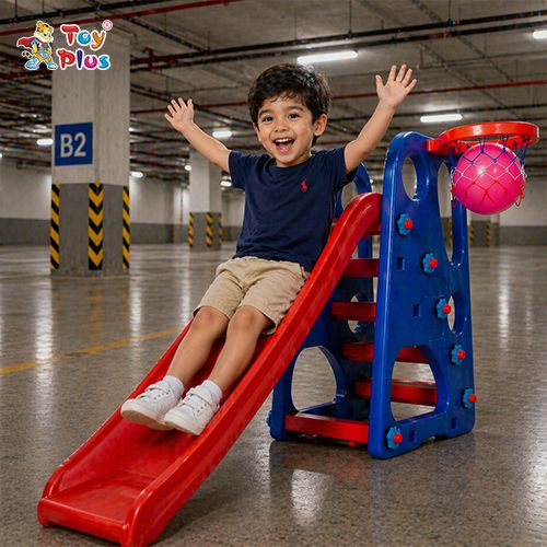 Children Slide with Basketball Hoop for Indoor Fun Activity-image-39
