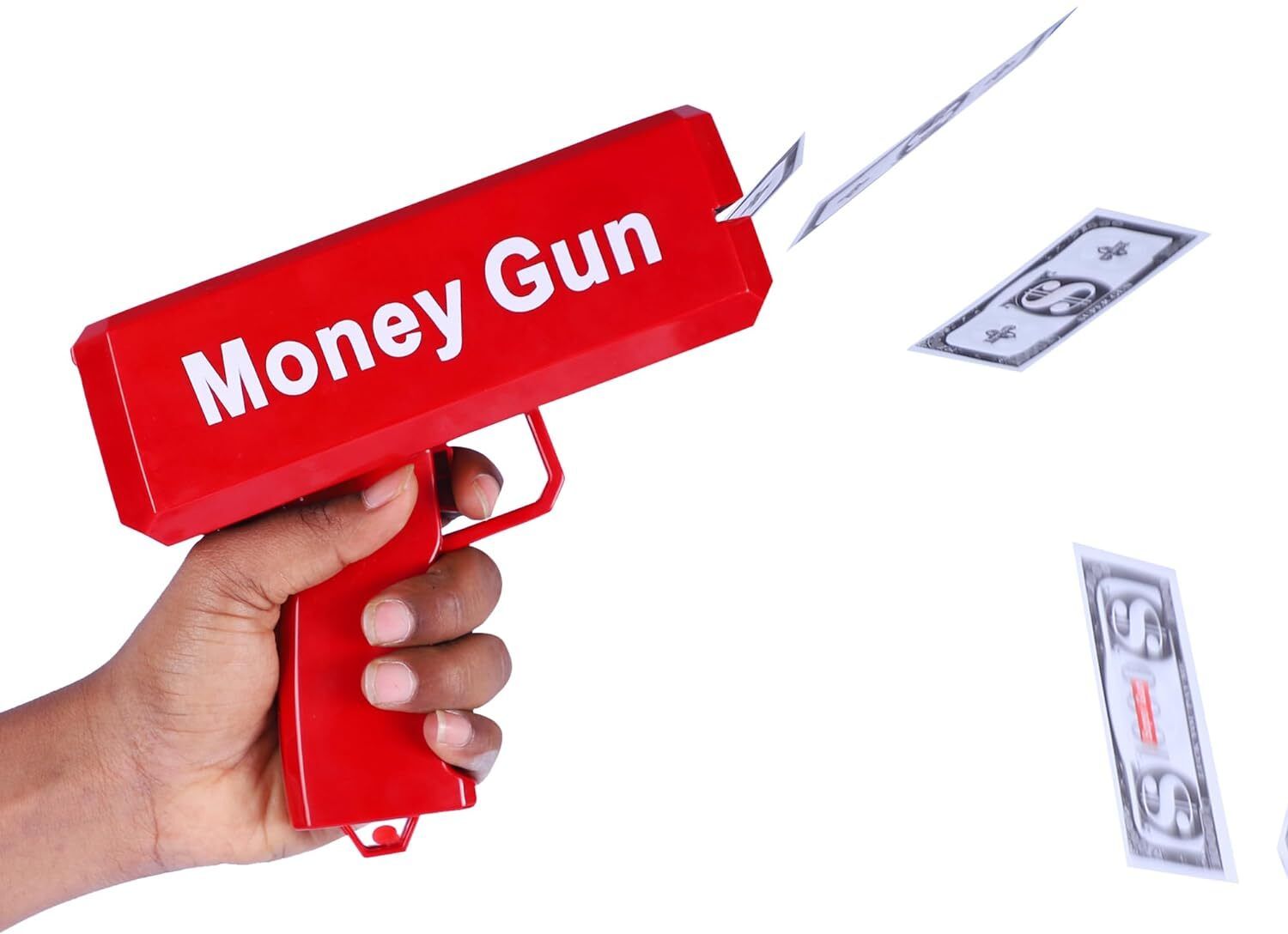 amaflip Super Money Gun Cash Cannon for Wedding, Parties Fun Fake Dollars Red-picture-11