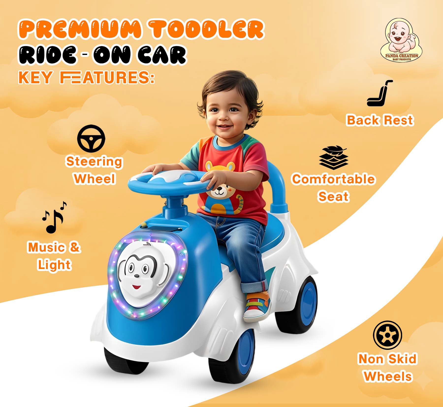 Jumbo Push Rideon's Car With Toy Storage & Back Rest For Kids 3TO5 Years-image-13