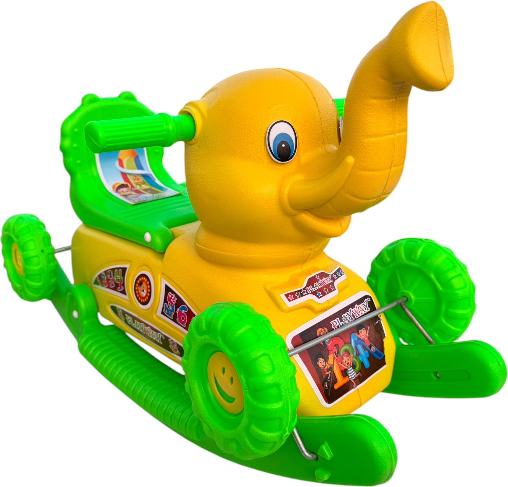 Elephant Rocker Toy for Kids| Elephant Shape Baby Rocker with Wheels Ride-On