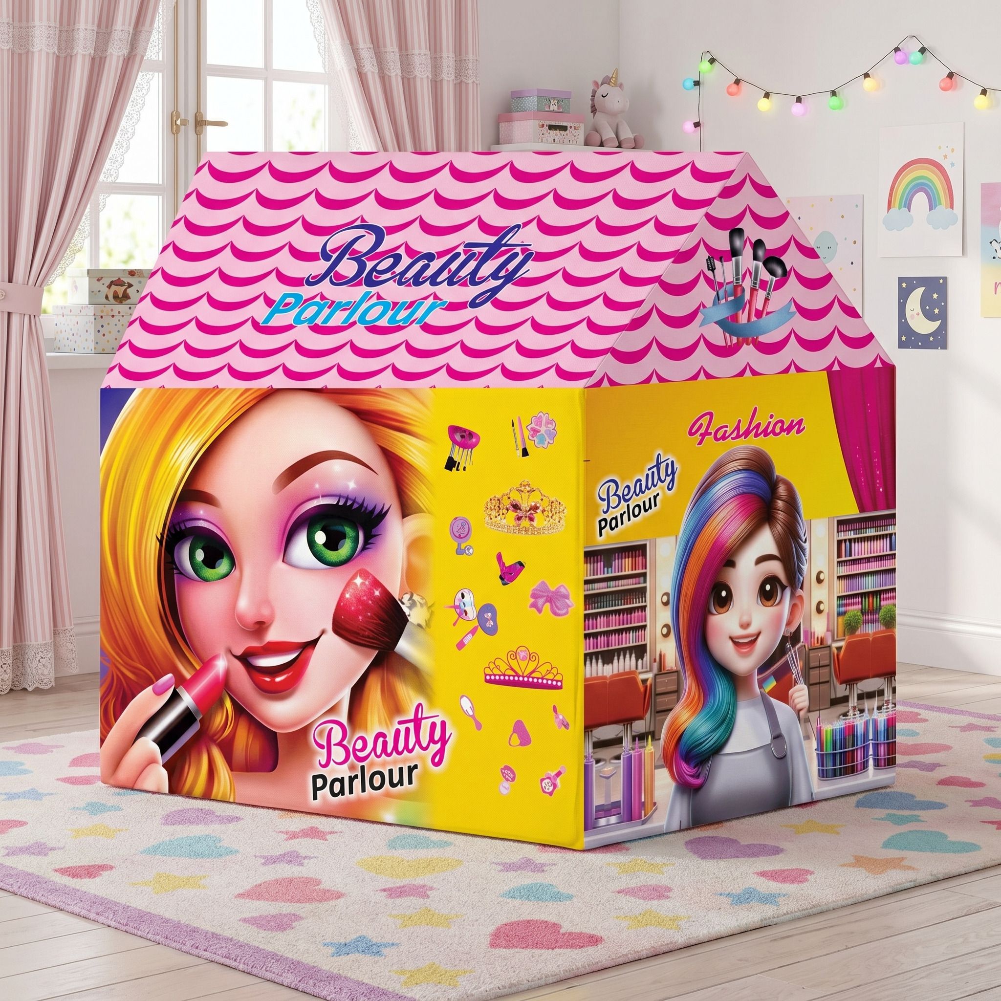 tinyaura Kids Beauty Parlour Foldable Play Tent House-picture-21
