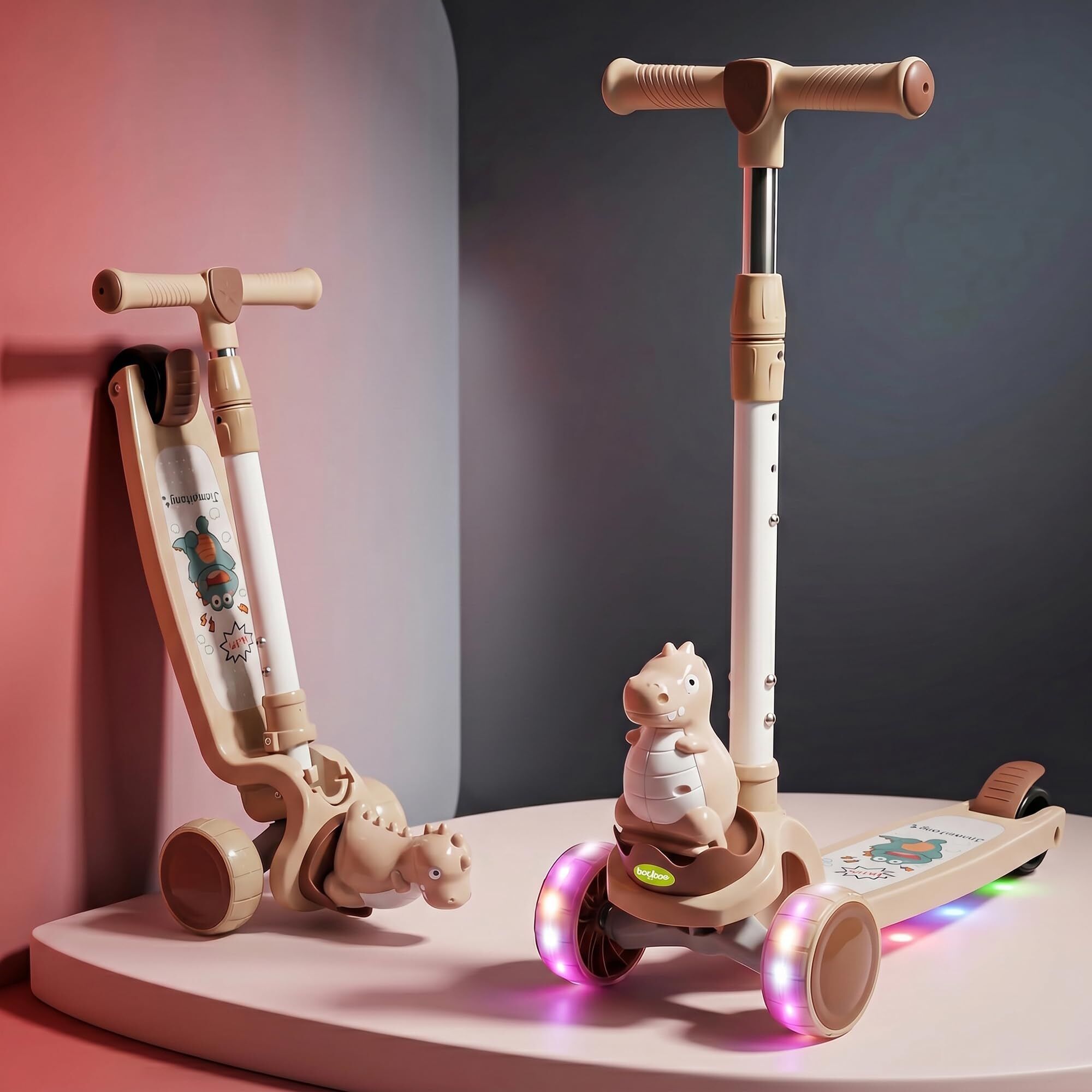 baybee Kick Scooter for Kids 3 Wheel Foldable Skate Scooter with RGB LED Wheels & Music-picture-28