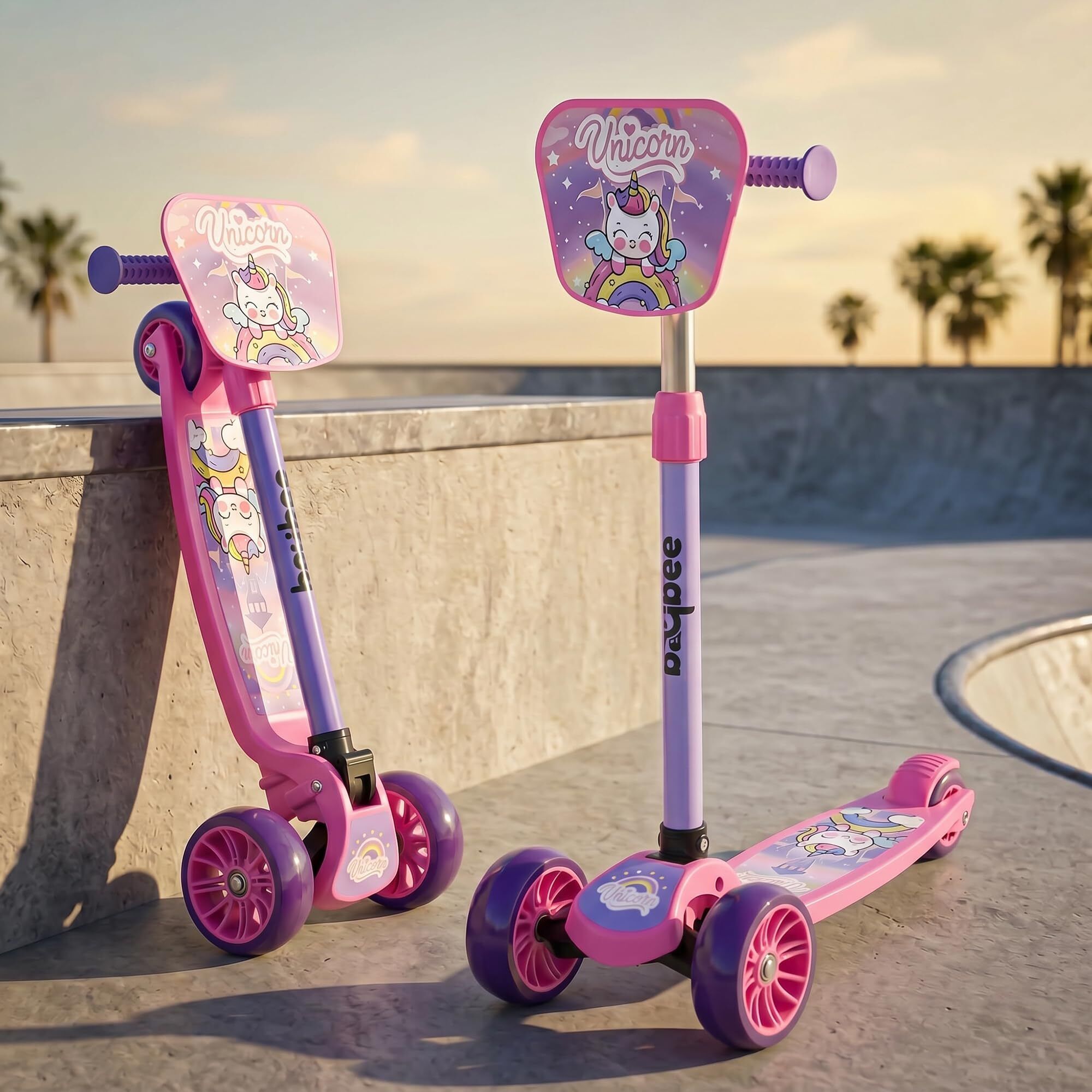baybee Baby Kick Scooter for Kids Foldable 3 Wheel Skate Scooter for 2+ Years-picture-31
