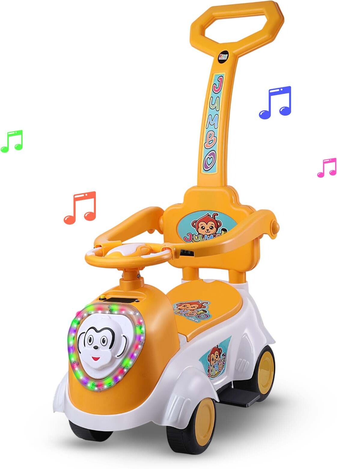 odelee 3 In 1 Manual Push Ride On Jumbo Plus Car For Unisex Kids-picture-30