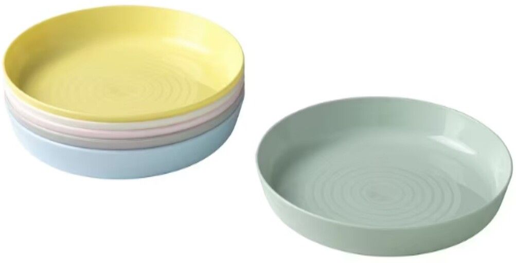 ikea SPE pack of 6 Mixed colour Plates Diameter 19 cm , Dinner Plate-picture-23