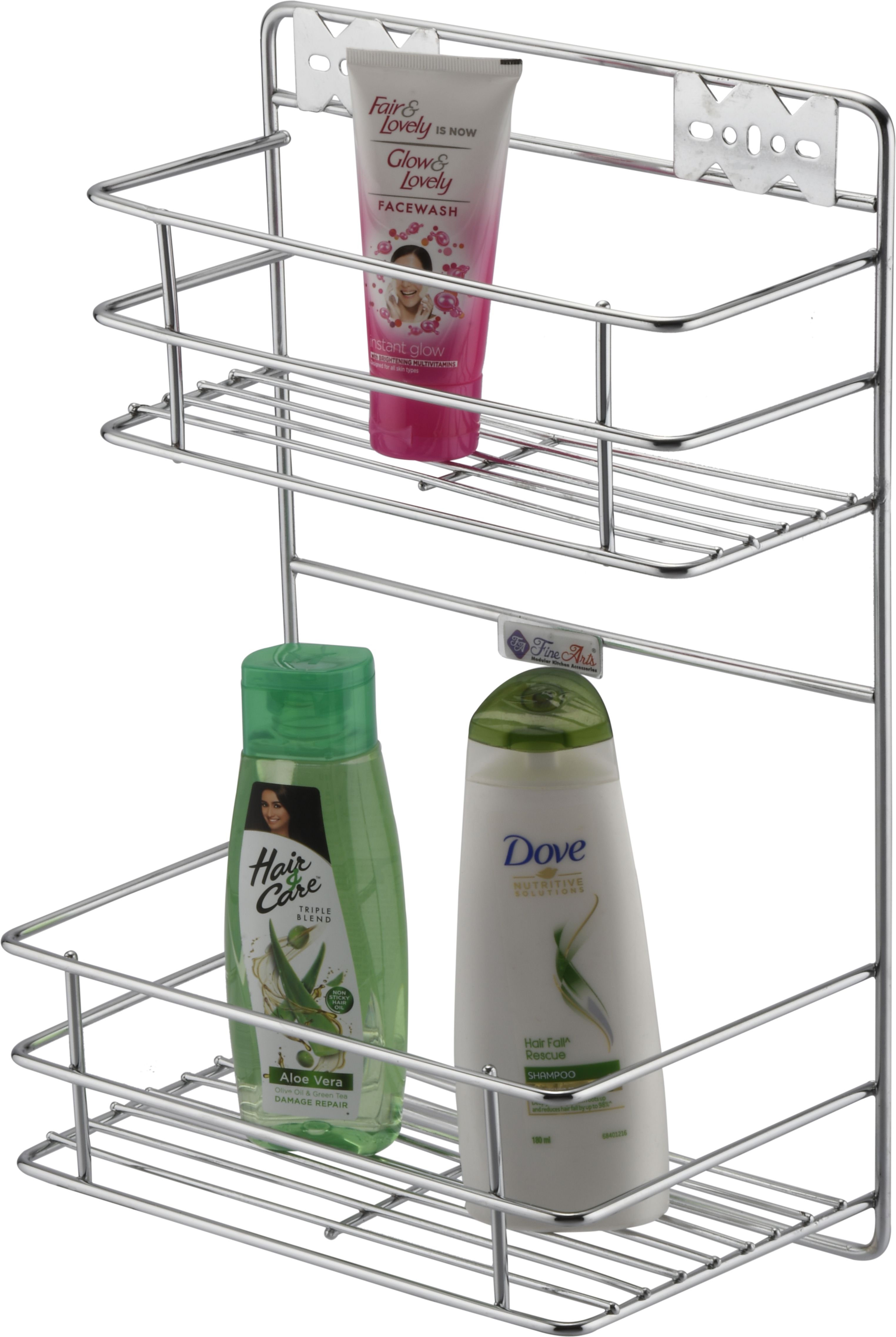 Detergent Holder / Bathroom Racks & Shelves / Kitchen Racks Stainless Steel Wall Shelf-image-49