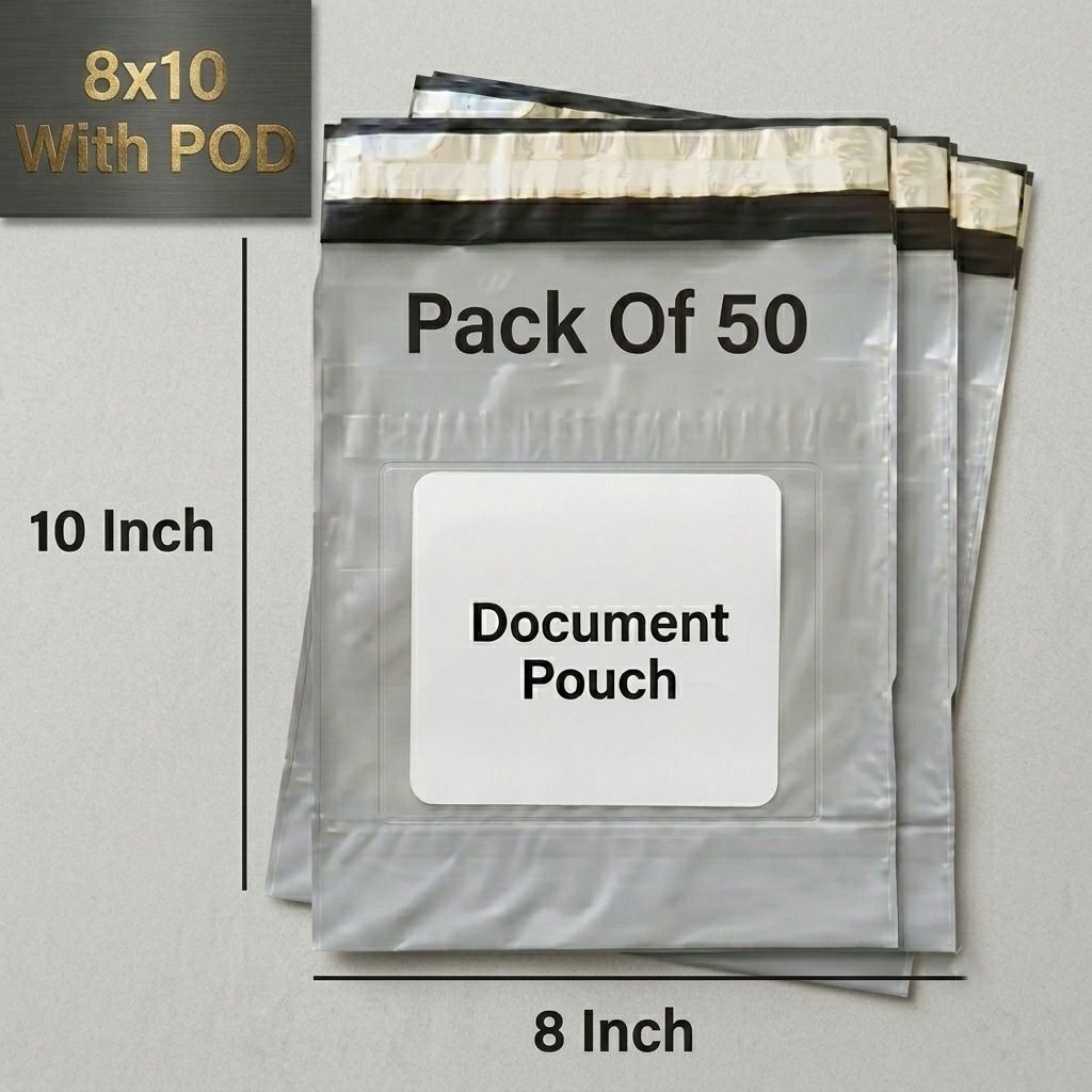 8x10 Inch Courier Bags with POD (Pack of 50) | Tamper Proof Waterproof Security Bag-image-12