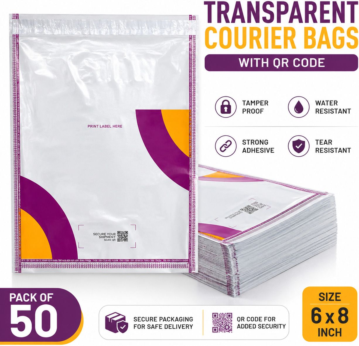 packlume 6X8 MEESHO TRANSPARENT Security Bag-picture-48
