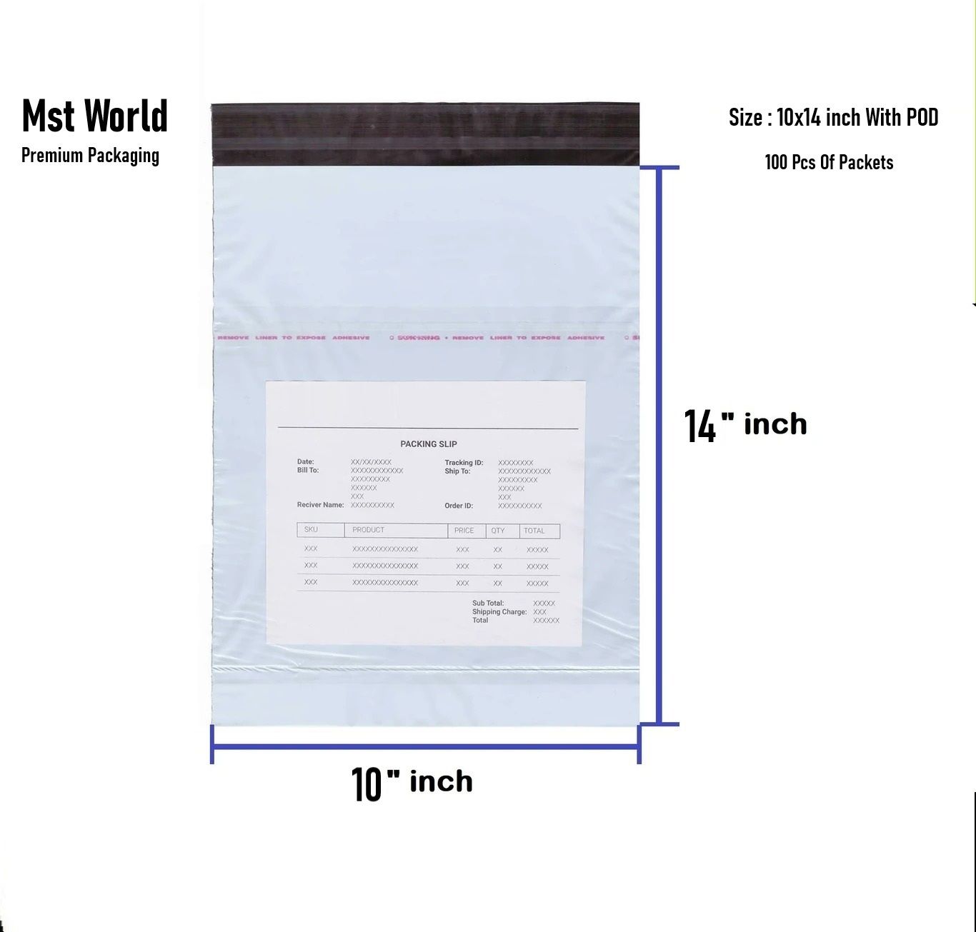 Mst Bags 100 ps 10x14 Security Bag-image-1