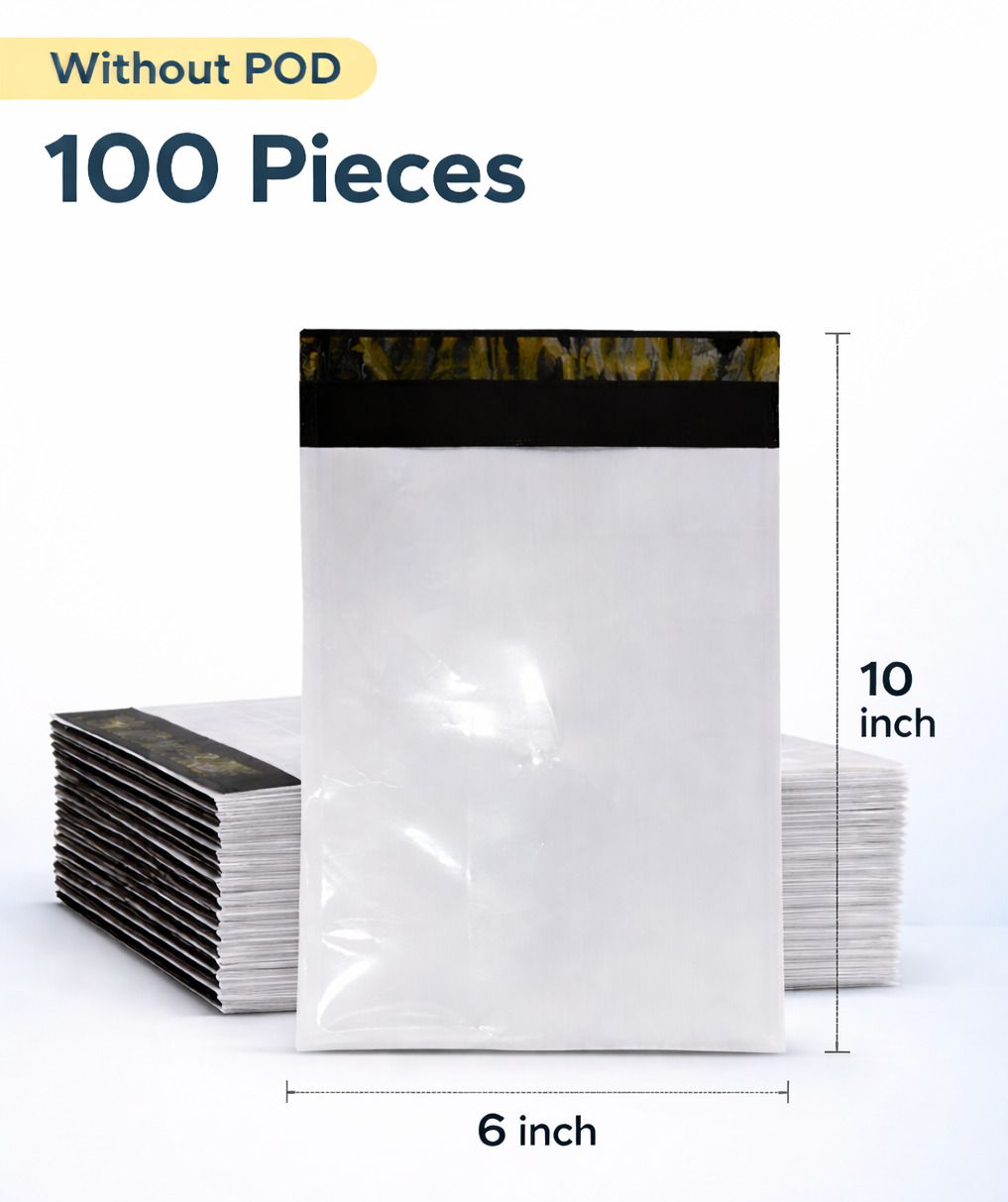 100 Pcs 6x10 Inch Courier Bags | Self Adhesive Plastic Packing Bags for Shipping Security Bag-image-13