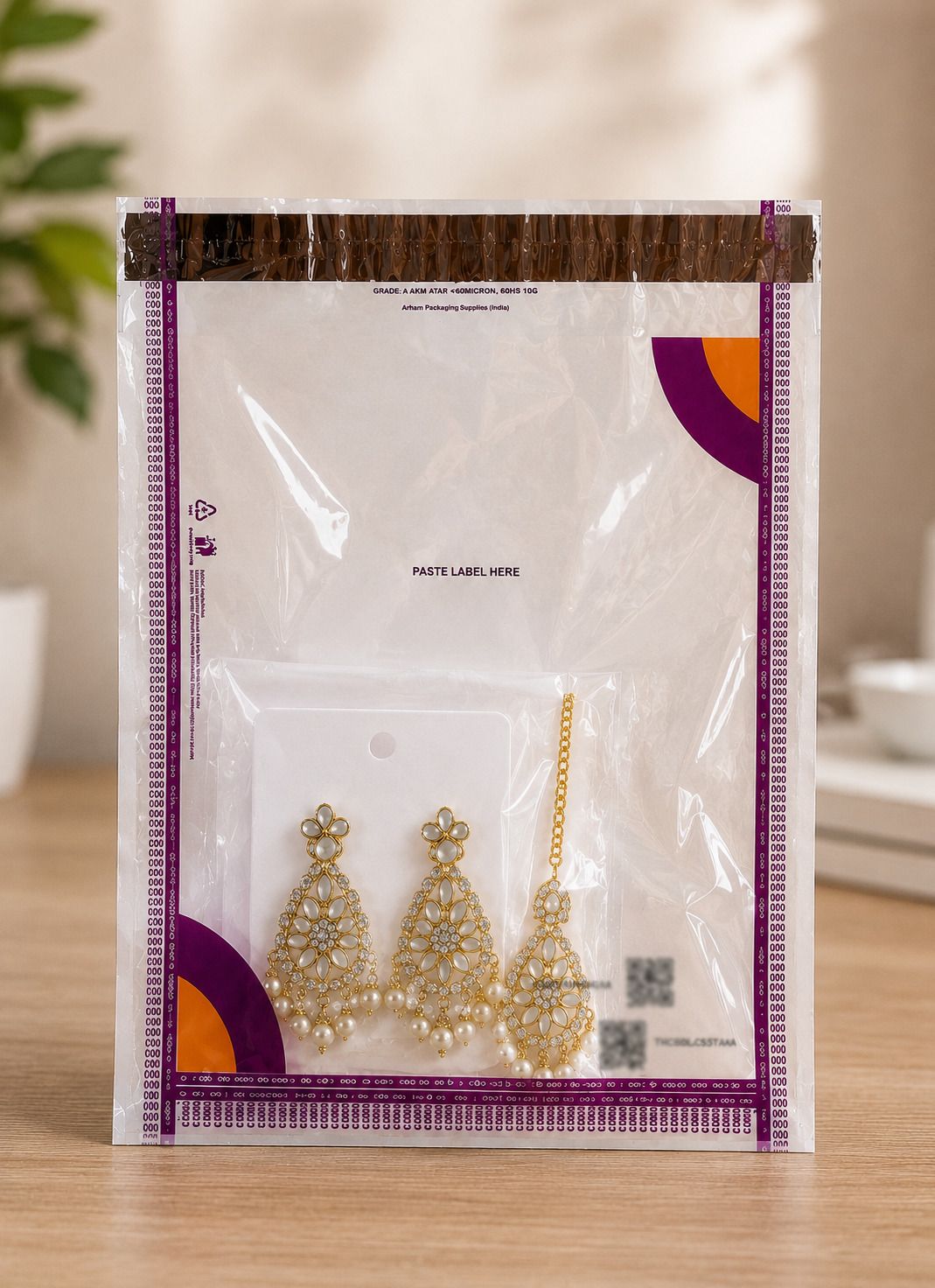 meesho Barcode Transparent Poly Bag | Tamper Proof Self Adhesive Shipping Mailer Security Bag-picture-20
