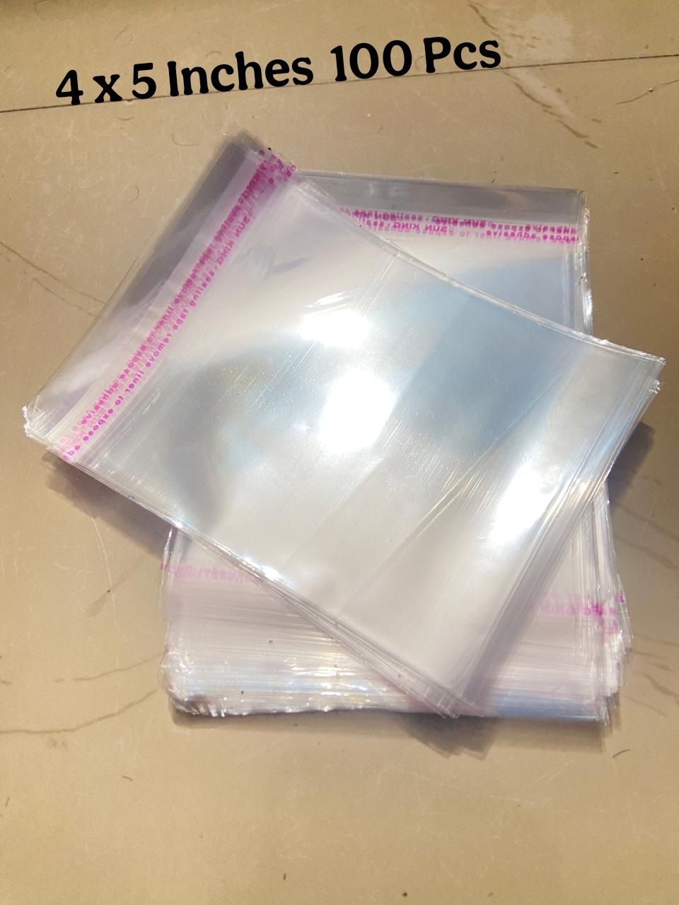 maxfeat 4x5 Inch (Pack of 100) Transparent Packaging Pouch Bags for Earrings Size in CM- Security Bag-picture-18
