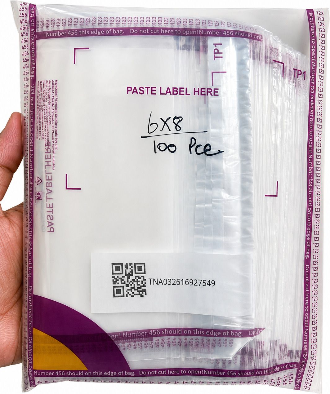 meesho Transparent Polybag Without POD With Barcode |Size 6*8 Security Bag-picture-10