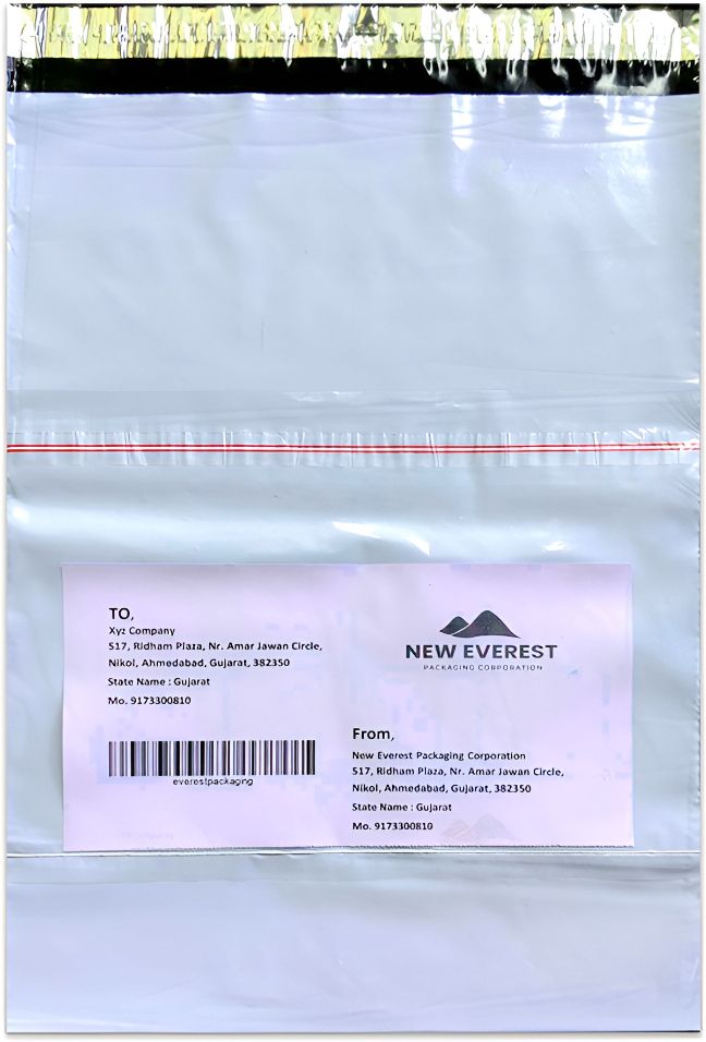 new everest 6.5x8 inches With POD Plain White Courier Bags |Pack Of 500 PCS|55 Micron. Security Bag-picture-44