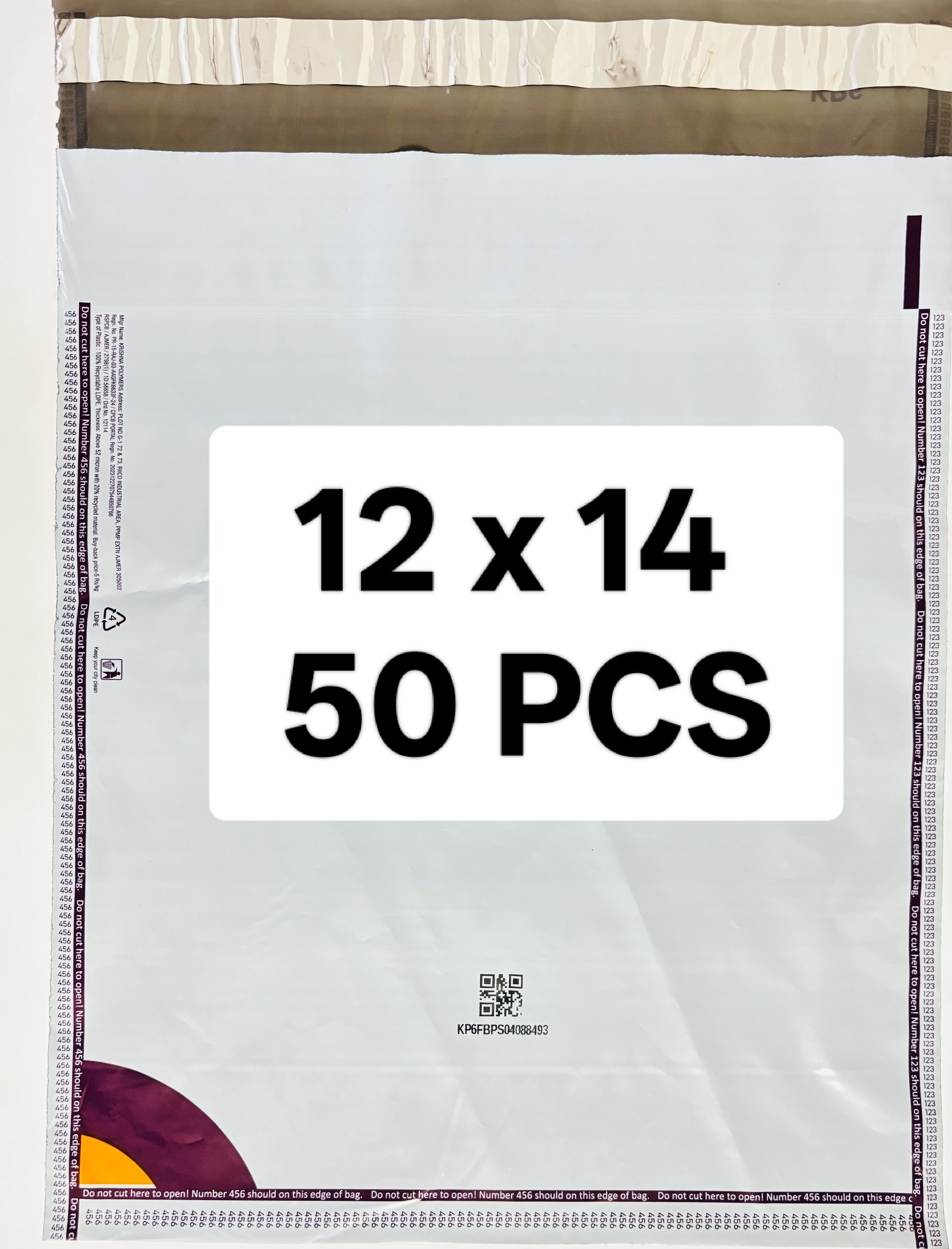 meesho Non Transparent Packaging Barcoded 12×14 QR code without POD Material Security Bag-picture-14
