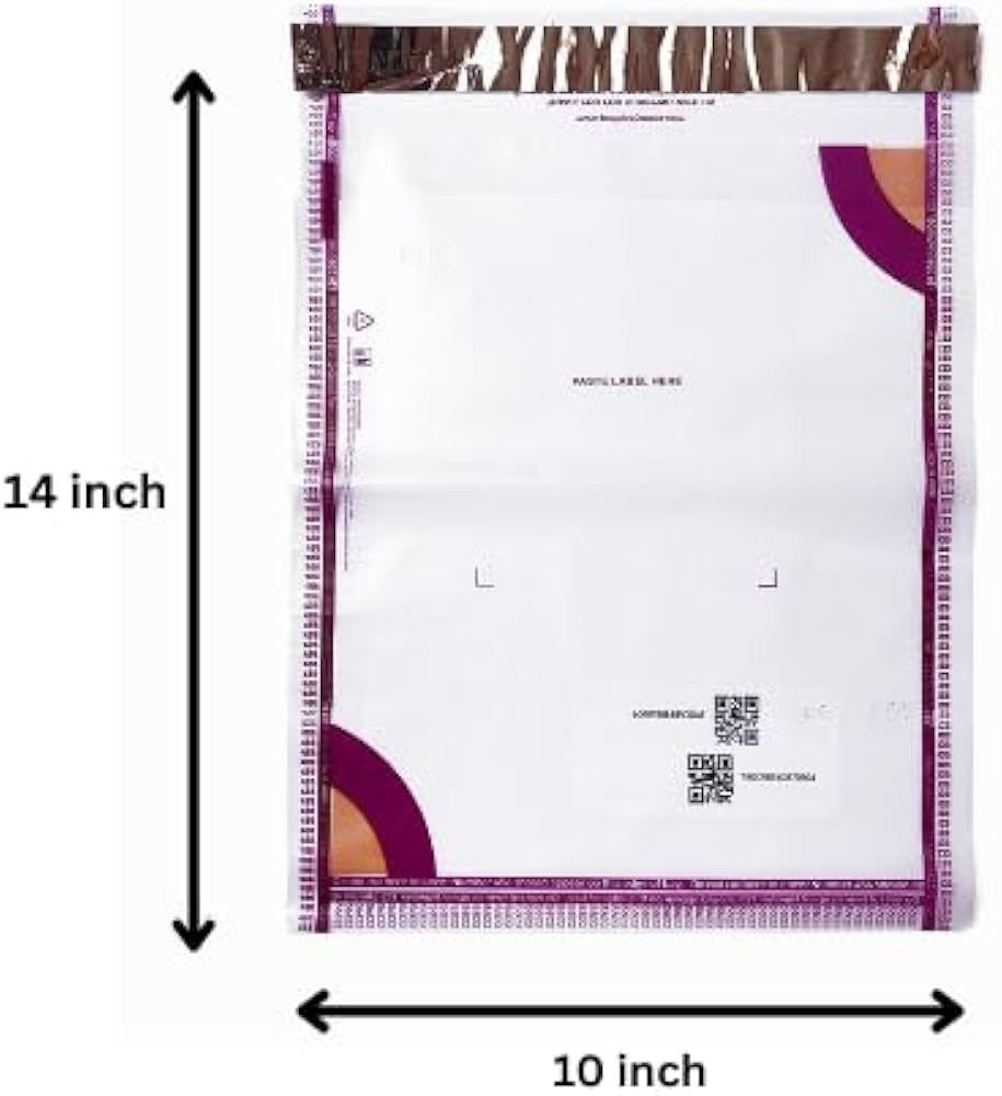 MEESHO TRANSPAERENT COURIER/POLYBAG|SECURITY BAG|BARCODED 10*14 POLYBAG Security Bag