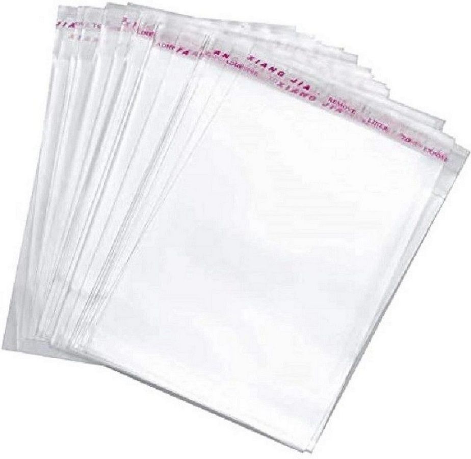 shri parv enterprises Transparent Self Adhesive Plastic Packing Bags with 2 Inch Base-14x18 in-100 Pcs Security Bag-picture-45
