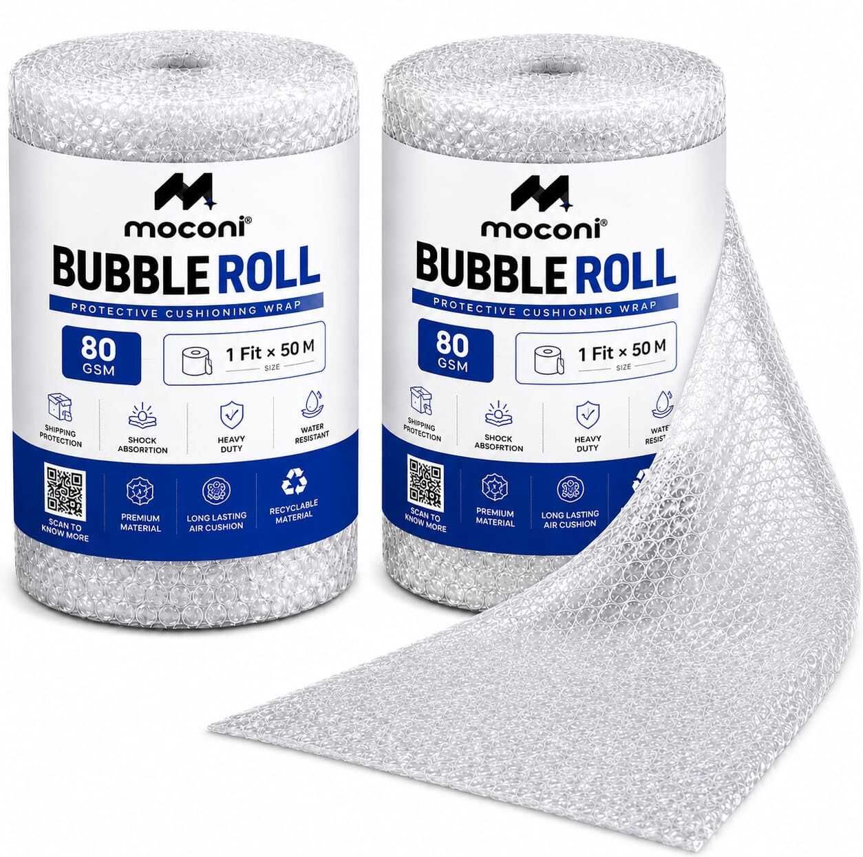 Bubble Wrap Packing Roll 80 GSM (1 Fit X 50 Meters) premium quality Security Bag-image-36