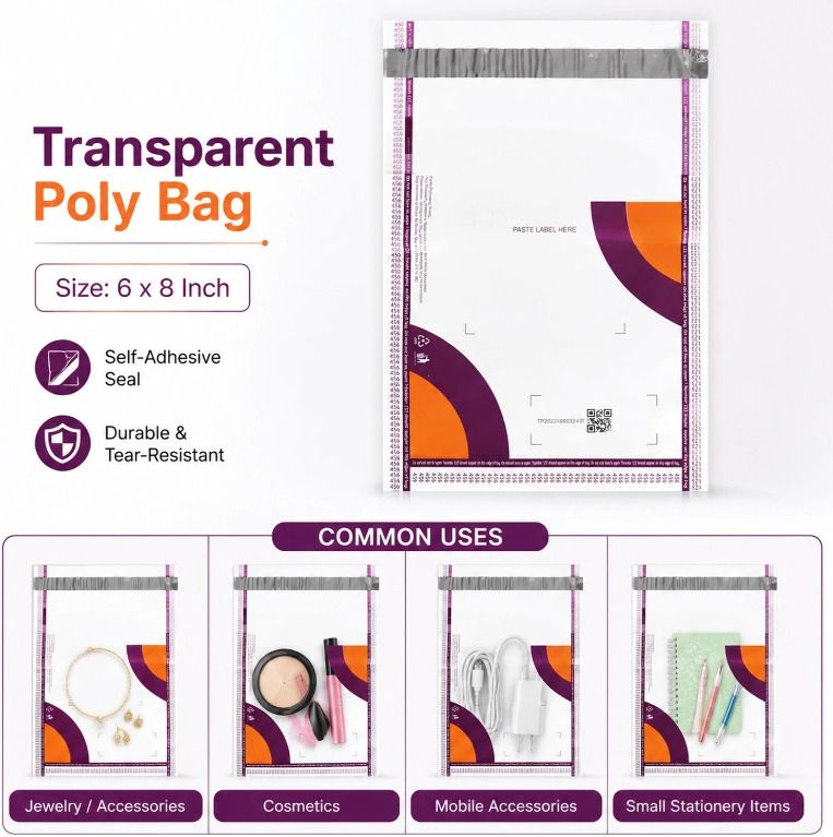 meesho POLY BAG WITHOUT POD WITH BARCODE AND WATERPROOF PACKAGING Security Bag-picture-27