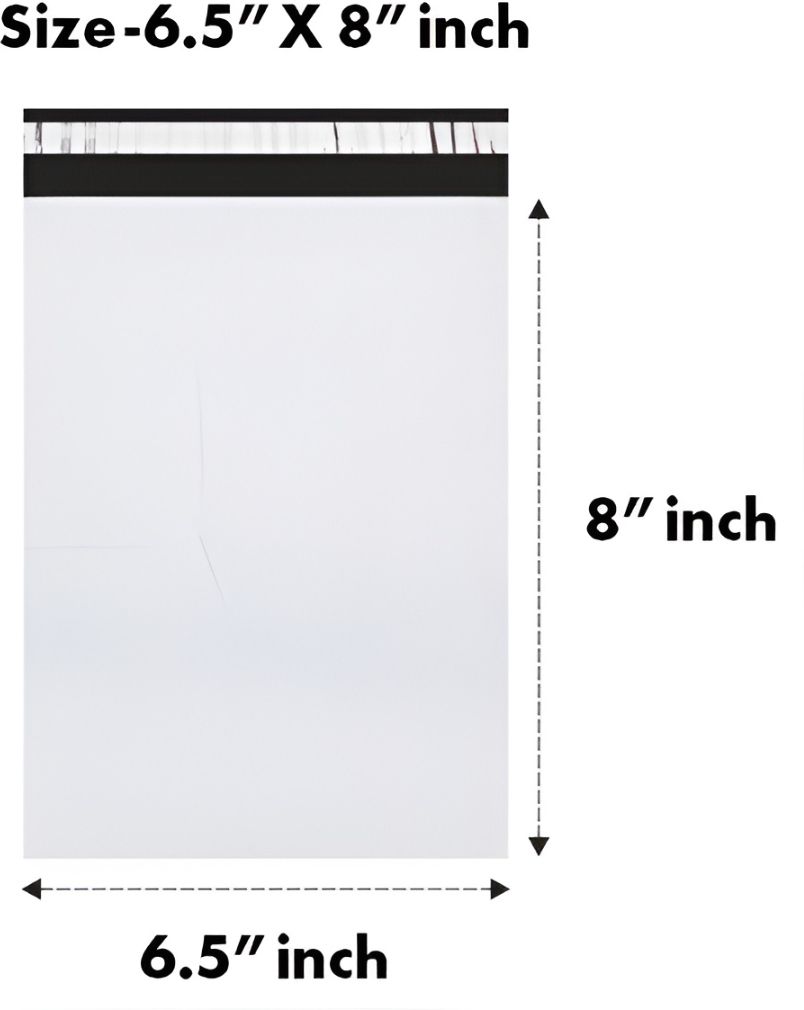 new everest 6.5x8 inches Without POD Plain White Courier Bags |Pack Of 300 PCS |55 Micron. Security Bag-picture-11