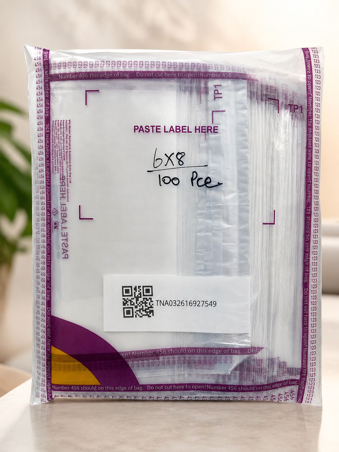 meesho Transparent Security Tamper Evident Courier Poly Bags | Self Adhesive POD Security Bag-picture-9