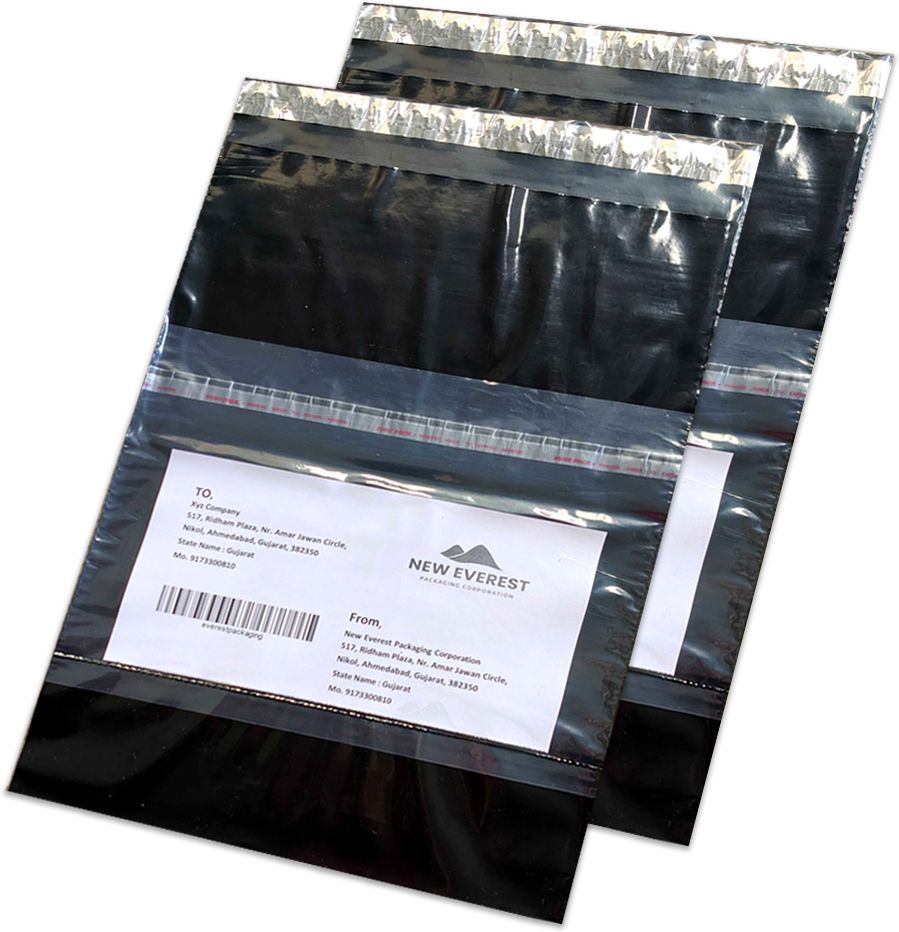 14x18 inches With POD Black Courier Bags |Pack Of 500 PCS |60 Micron Security Bag-image-2
