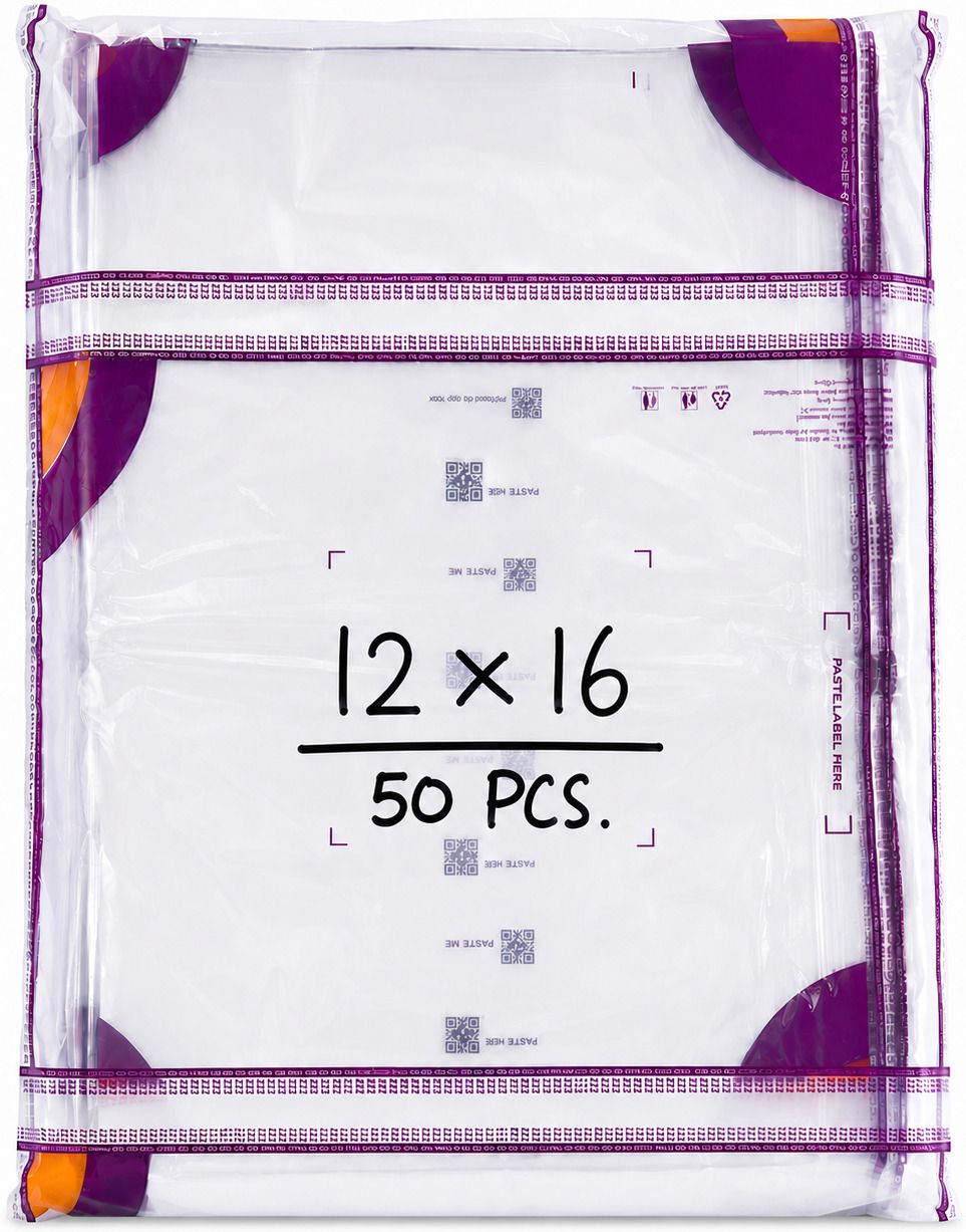 arham enterprises Premium Transparent Barcode Packaging Security Bag-picture-3