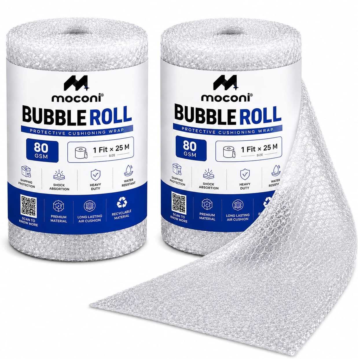 moconi Bubble Wrap Packing Roll 80 GSM (1 Fit X 25 Meters) premium quality Security Bag-picture-28