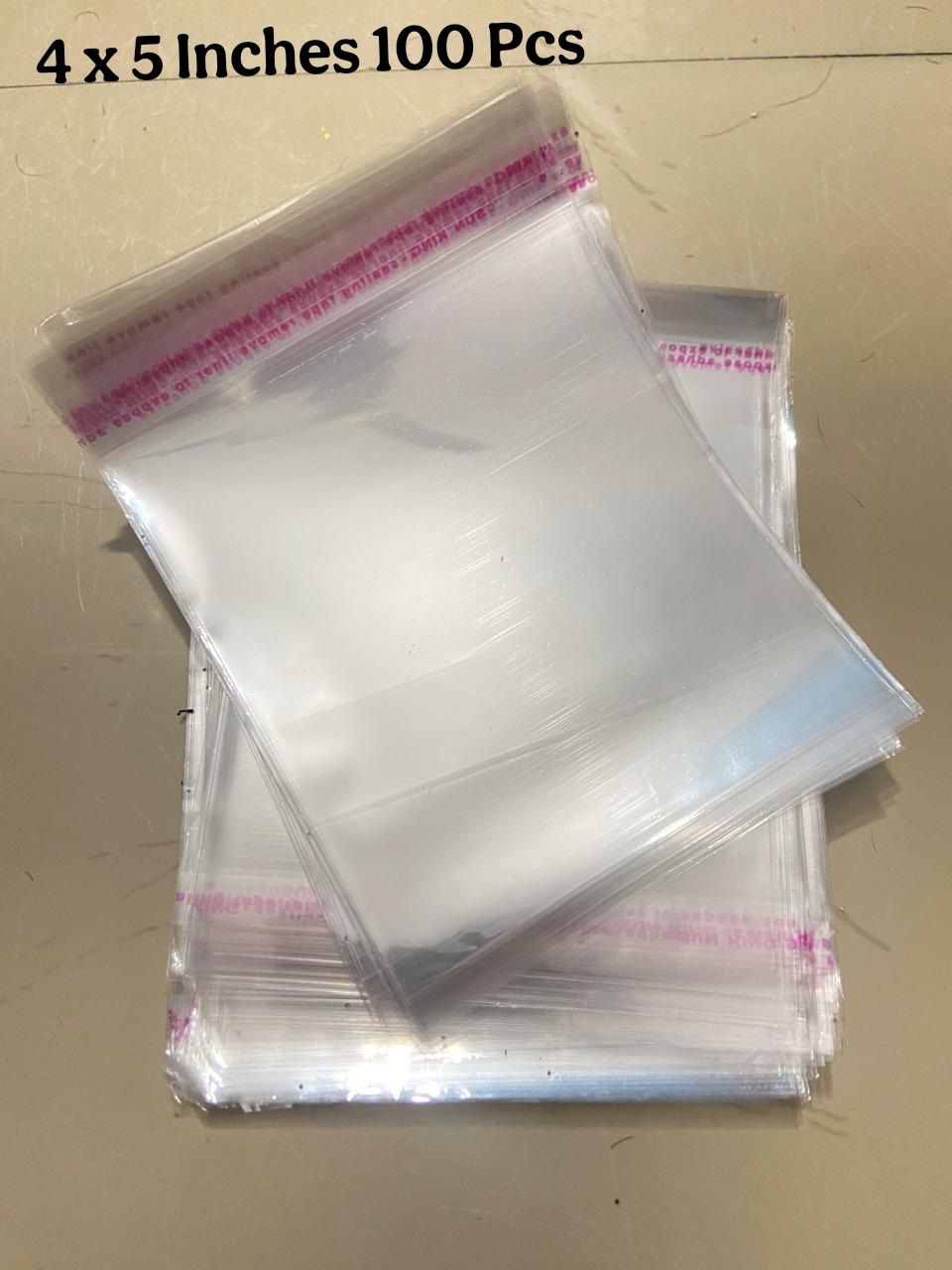 maxfeat 4x5 Inch Transparent Packaging Pouch Bag (Pack of 100) for Earrings Size in CM- Security Bag-picture-24