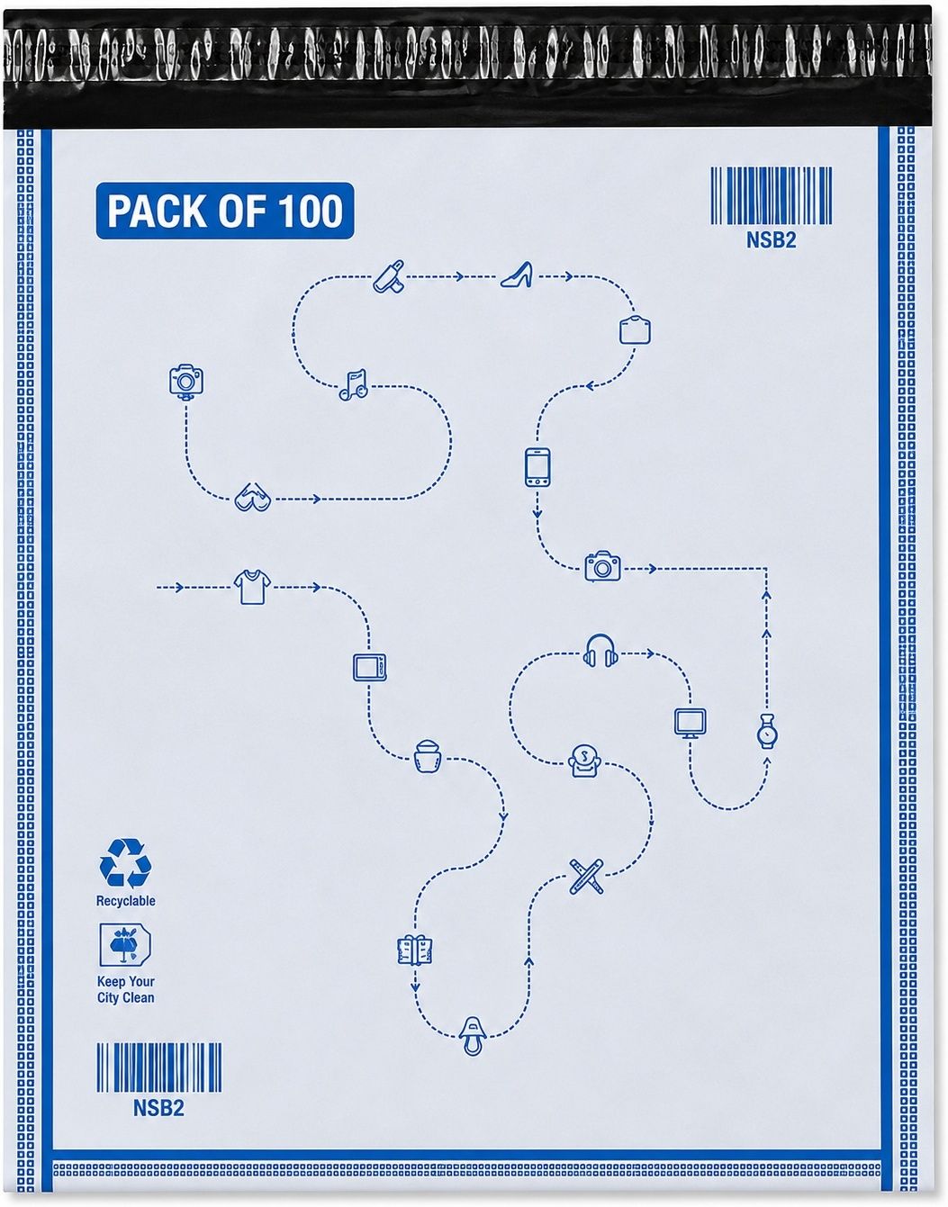 Security bag Courier Bag 6x8 Inch | Self Adhesive Poly Mailer | Pack of 100 Security Bag-image-10
