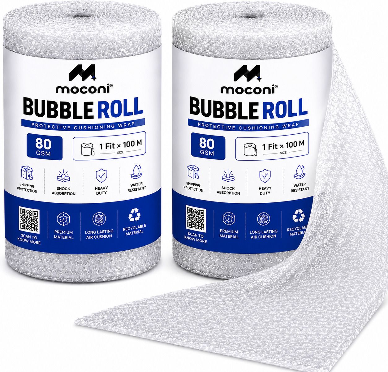 Bubble Wrap Packing Roll 80 GSM (1 Fit X 100 Meters) premium quality Security Bag-image-23