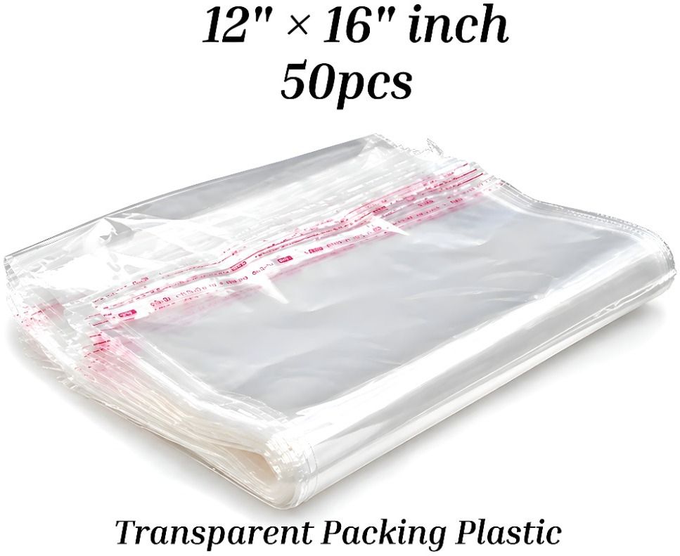 queenco 50pcs_12×16 inch_Transparent_Plastic Security Bag-picture-12