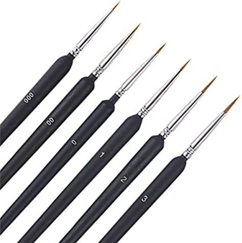 frevrons 6 Pc Detail Paint Brush Set Miniature Brushes with Fine Point for All Color Type-picture-10