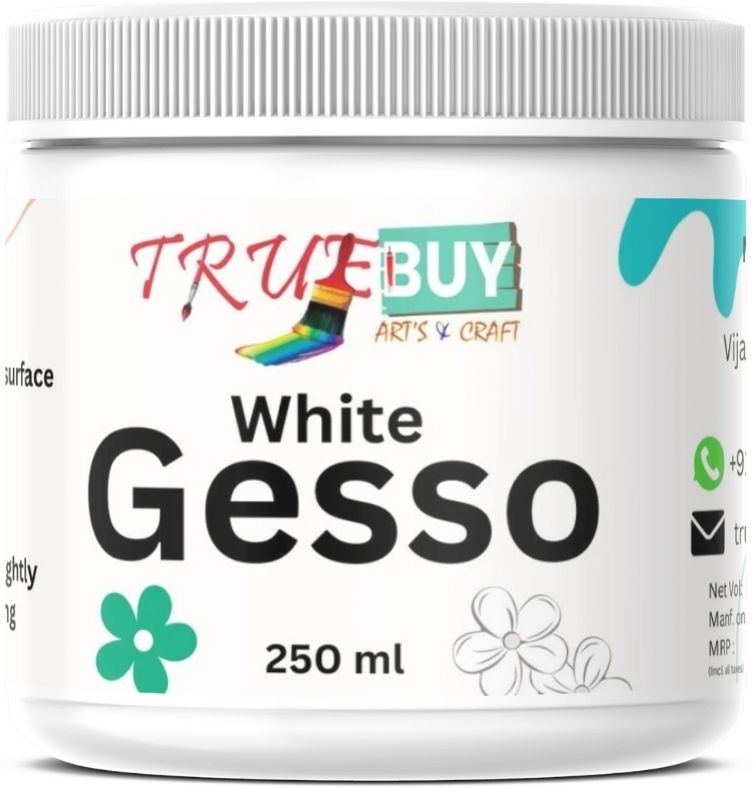 White Gesso 250 ml | Premium Acrylic Primer for Canvas, Wood & Art Surfaces