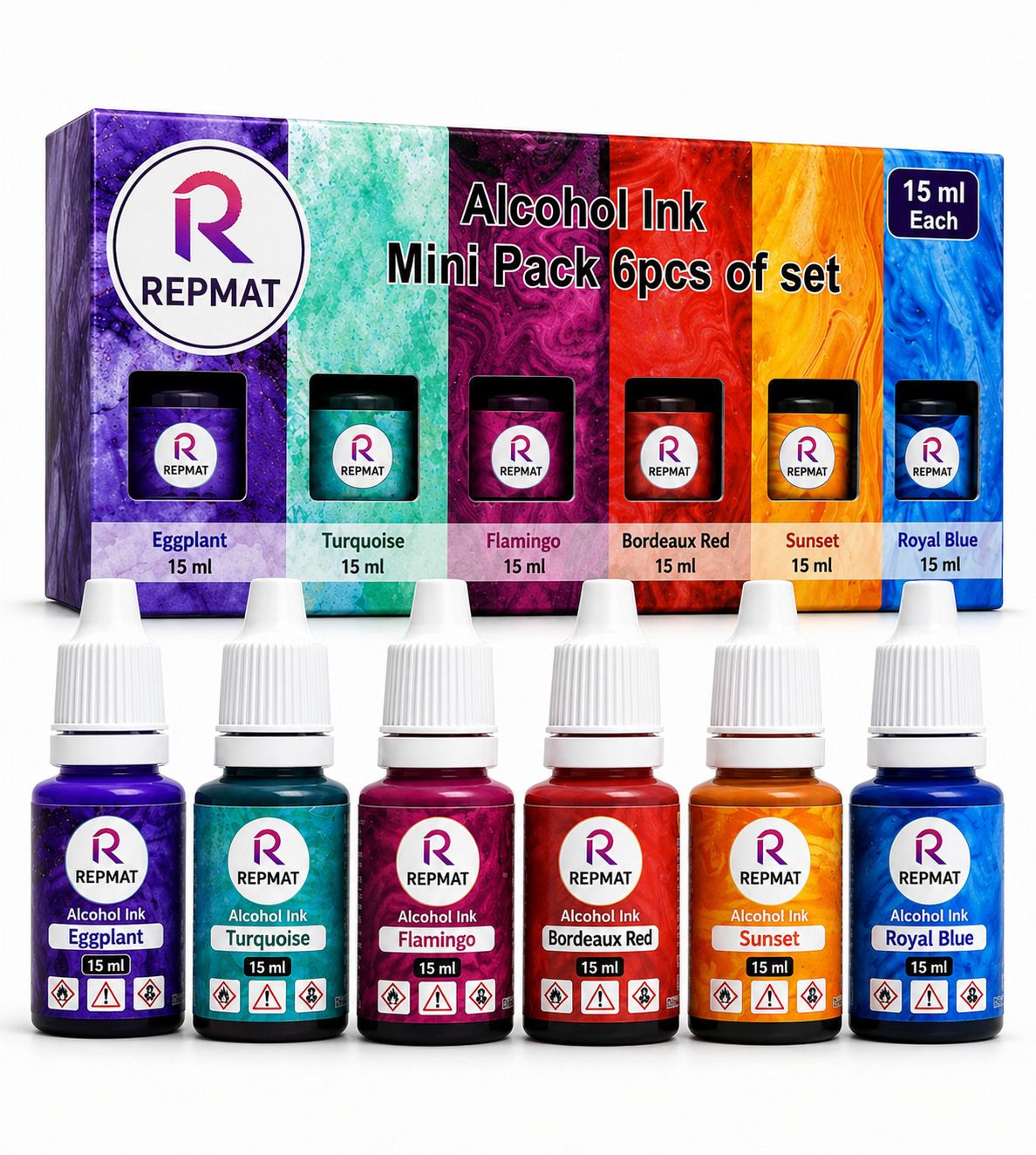 Alcohol Ink Mini Pack 2 Highly Pigmented, Acid Free and Fast Drying-image-6
