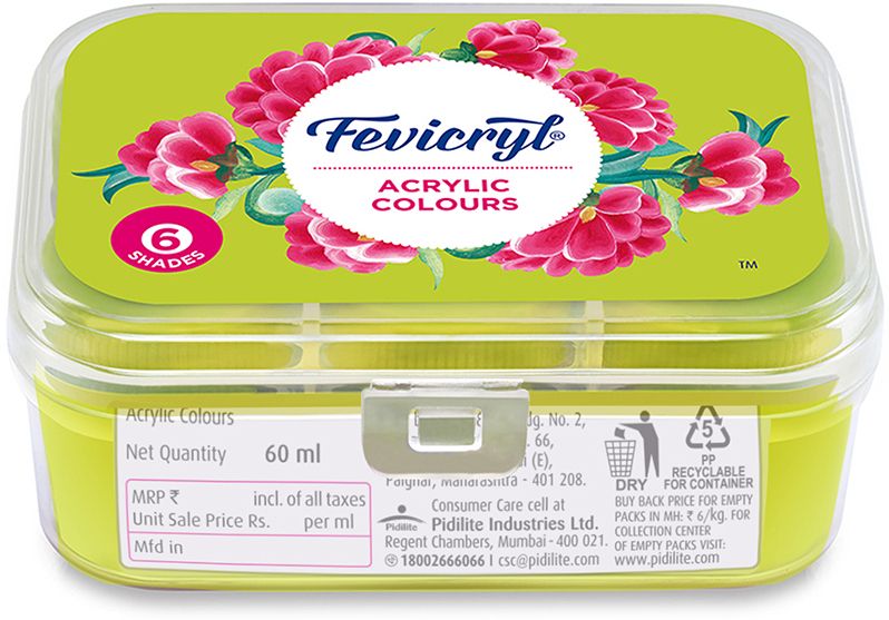 Acrylic Colours Lilac Kit, DIY Paint, Rich Pigment, Multi-surface, 60ml