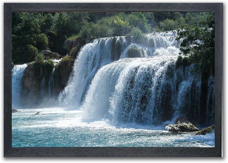 Waterfall in the Forest Photo Frame For Wall Mounted Painting Digital Reprint 10 inch x 14 inch Painting-image-46