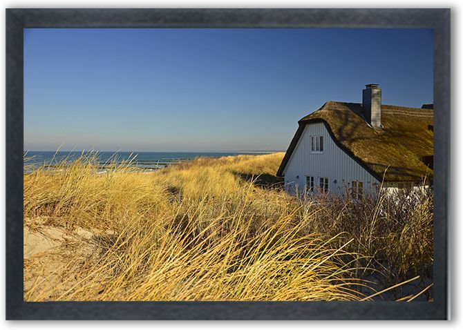 Beautiful House Scenery Photo Frame Wall Decor | Framed HD Landscape Painting Digital Reprint 10 inch x 14 inch Painting-image-9