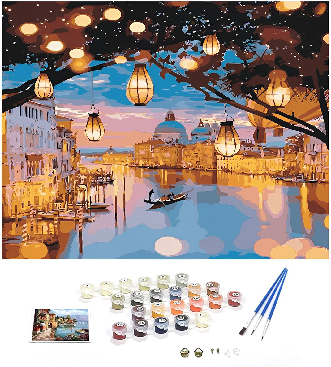 DIY Paint by Numbers Kit Wall Canvas Painting with Brushes and Pigments 40x50cm Oil 50 inch x 15.9 inch Painting-image-29