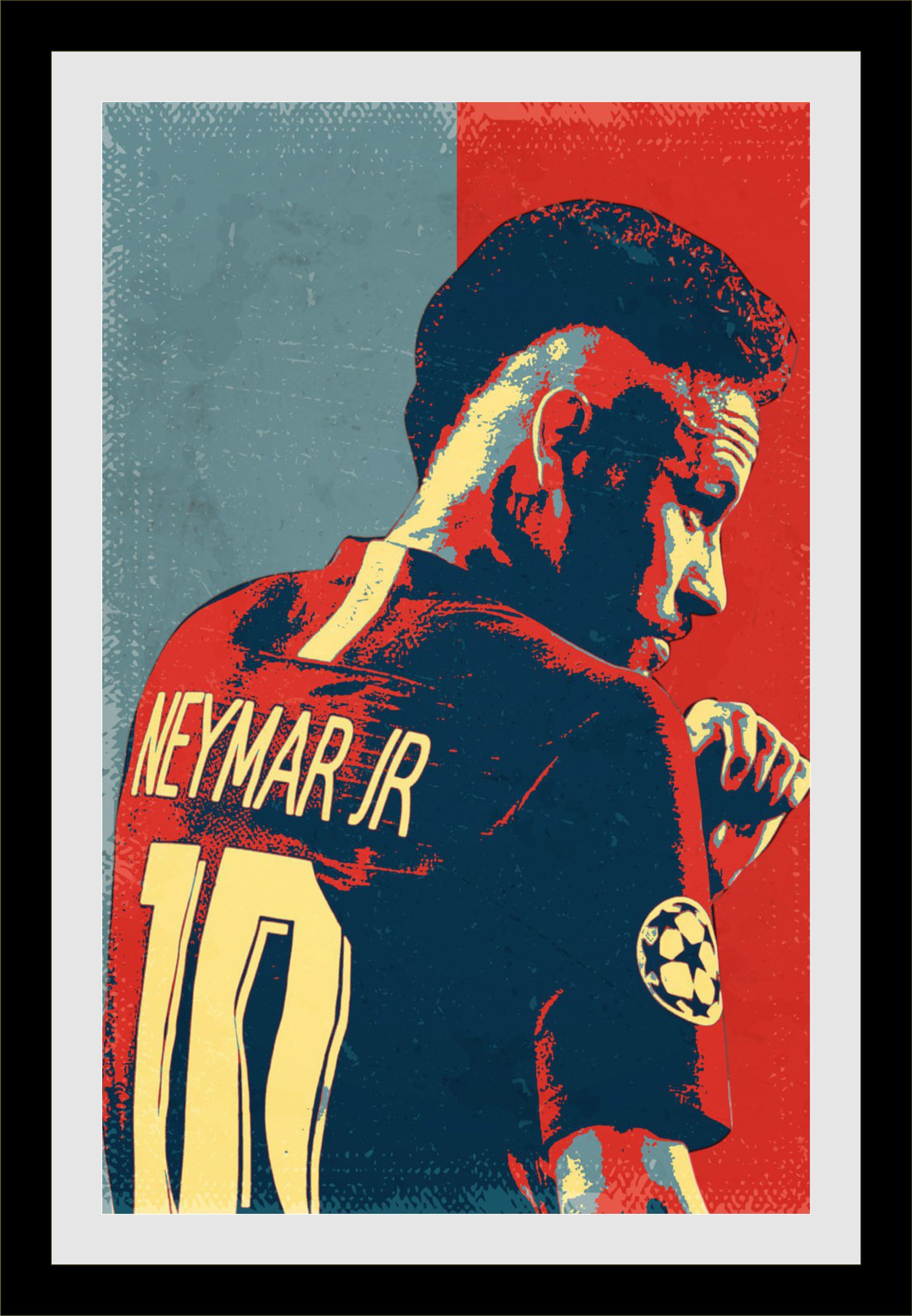 neymar jr photo| neymar footballer photo frame Digital Reprint 14 inch x 10 inch Painting-image-4