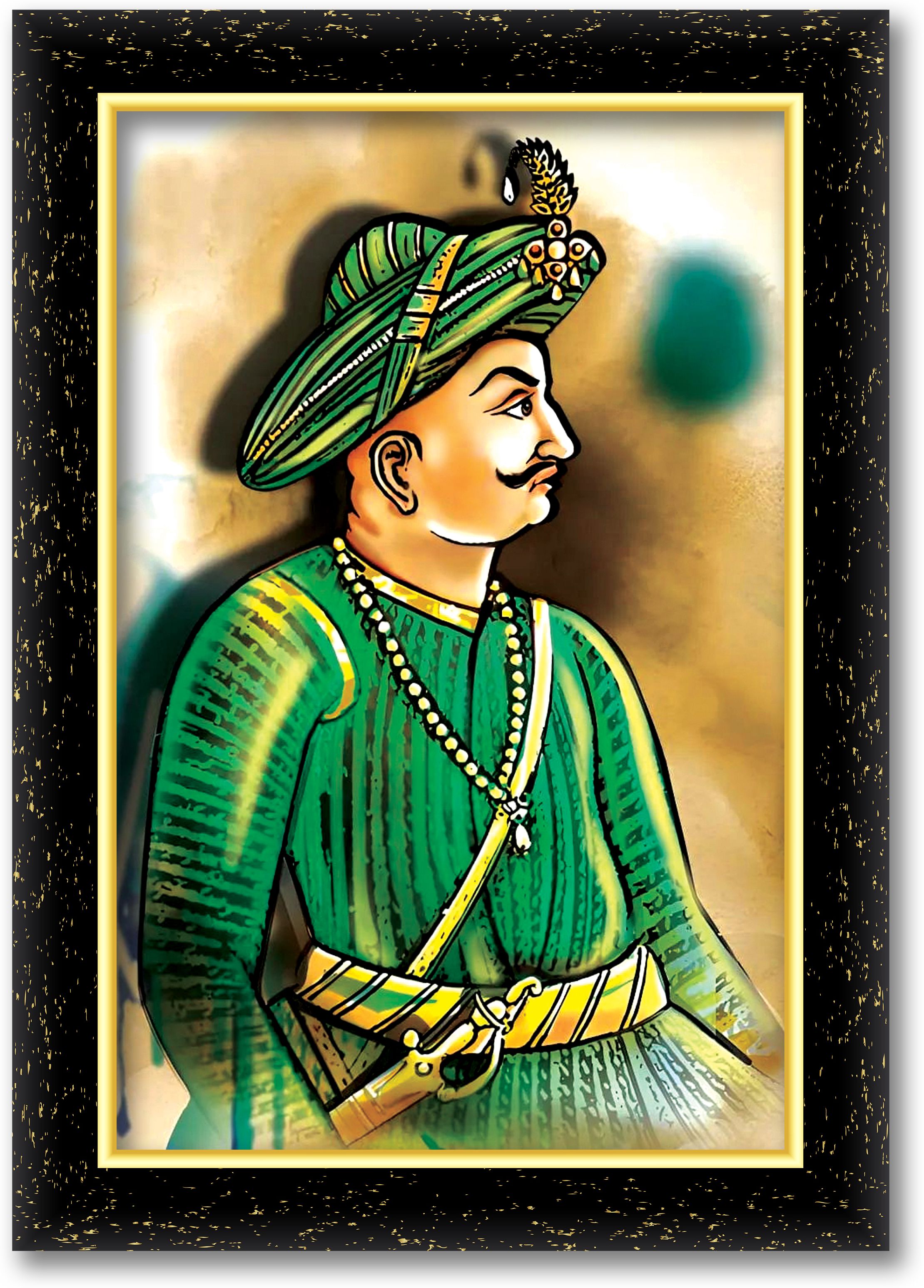 TIPU JI photo frame (Wood Base and Front Laminated) Acrylic 12 inch x 8 inch Painting-image-25