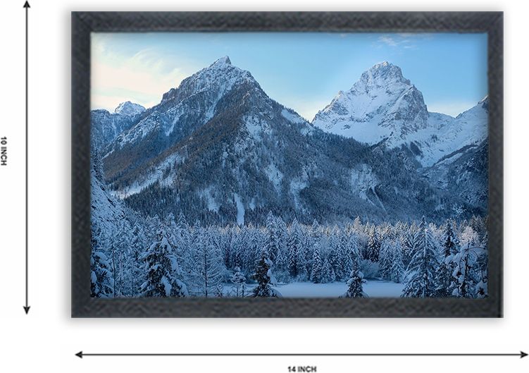 Beautiful Forest with Moon Wall Painting | Premium HD Nature Photo Frame Digital Reprint 10 inch x 14 inch Painting-image-19