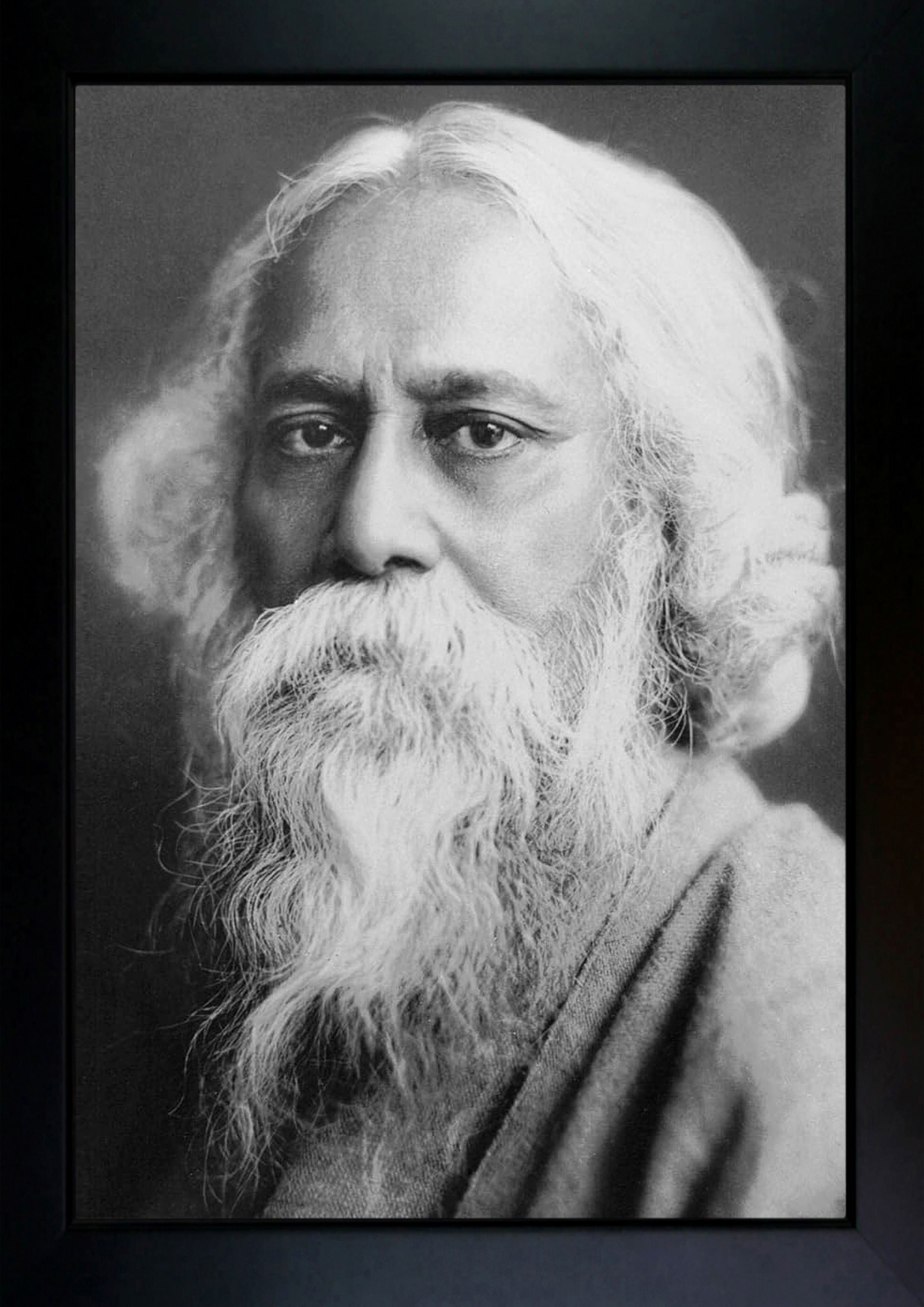 crowdhall Rabindranath Tagore Photo Frame Digital Reprint 13.5 inch x 10 inch Painting-picture-11