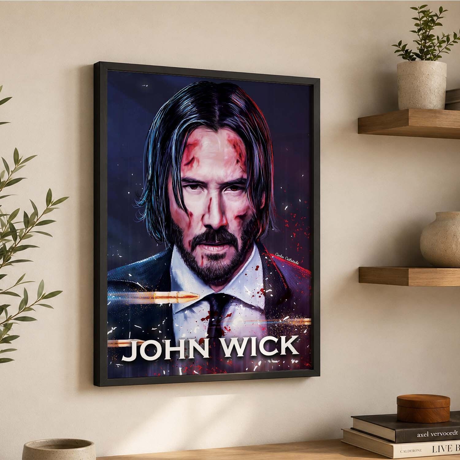 John Wick Wall Posters With Frame For Office Wall Acrylic 20 inch x 14 inch Painting-image-33