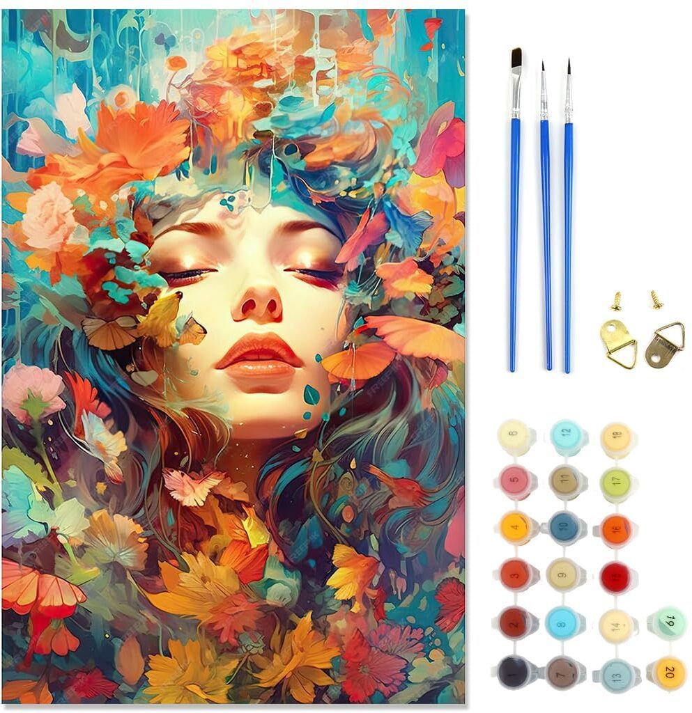 Paint by Numbers Romantic Fairy DIY for Adults and Kids Beginners Oil 16 inch x 20 inch Painting-image-29